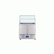Cuistance - Saladette réfrigérée avec pare haleine - réf. S900VG - inox S900VG Cuistance - Saladette réfrigérée avec pare haleine - réf. S900VG - inox S900VG