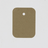 Etiquettes textiles à trou kraft lisse 28 x 37 mm - par 250