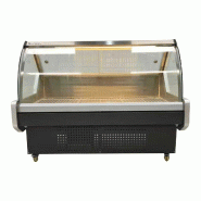 Gasfrit – Vitrine Charcuterie Noir – 1500 x 1050 x 1200 mm – Réfrigération Statique – Verre Courbé - noir inox gtb05