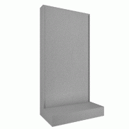 Gondole simple face Alias L74xP44xH144,6cm - gris alu