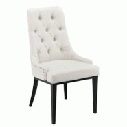 HELLOSHOP26 - Chaise de salle à manger stylée avec motif chesterfield siège design pieds robustes en métal rembourrage textile 100 x 53 x 60 cm sa HELLOSHOP26 - Chaise de salle à manger stylée avec motif chesterfield siège design pieds robustes en métal rembourrage textile 100 x 53 x 60 cm sa