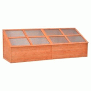 Helloshop26 - Serre tente abri plante fleur légumes bois 180 x 57 x 62 cm marron 02_0044651 - 3000220283532 Helloshop26 - Serre tente abri plante fleur légumes bois 180 x 57 x 62 cm marron 02_0044651 - 3000220283532
