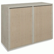 Meuble Vertigo T01 4 tiroirs à l'anglaise MDF naturel et érable 120x47x93cm
