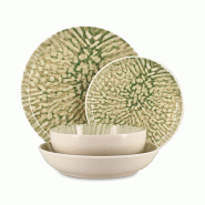 Novastyl - Lot de 48 assiettes jade en grès - 3256391054246