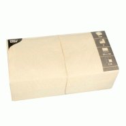 Papstar 250 serviettes, 3 plis pliage 1/4 33 cm x 33 cm crème - beige papier 12478