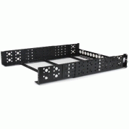 Rails de rack serveur StarTech 2U ajustables en profondeur 19 pouces - Rails universels - Rails de rack - Noir - 2U - 48,3 cm (19 pouces) - UNIRAILS2U