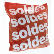 Sac SOLDES poignées découpées 50x50+5cm - Polyethylene basse densité - par 200