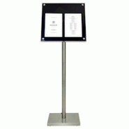 Securit® Support d'Affichage de Menu – Noir – Plastique & Métal – Affiche 2xA4 – 13,6 kg - noir inox ECM-85-2A4PA-COMP Securit® Support d'Affichage de Menu – Noir – Plastique & Métal – Affiche 2xA4 – 13,6 kg - noir inox ECM-85-2A4PA-COMP