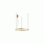 Suspension LED 72 W, structure en métal doré brossé, diffuseur en silicone, design moderne et à intensité variable, IP20 - Perenz - doré 8282 OR LC