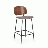 Tabouret cuisine Sienna gris 43,5 x 52,5 x 93,5 cm - Par 2