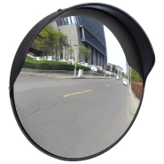Vidaxl miroir de trafic convexe d'extérieur plastique pc noir 30 cm 141679
