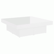 VidaXL Table basse blanc brillant 90x90x28 cm bois d'ingénierie Modèle Atlas Infinite Minimal - 806918