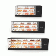 Vitrine réfrigérée LOGIC TRIPLE  - Avec étagères neutres - Cuve plane - L 1320 mm | Sayl Barcelona - Avec 1 étagère