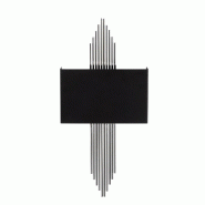 WellHome - Applique murale Baikal en métal noir et argent 10 x 22 x 75 cm - métal WH3238