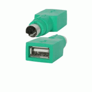 Adaptateur de remplacement souris PS/2 vers USB - Femelle / Mle