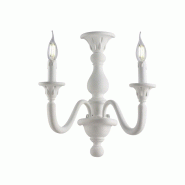 Bonetti Illumina Lucca Applique Murale En Bois Blanc Shabby 2 Lumières .35 P.21 Bl271-Ap2-Bco - blanc 8050713218355