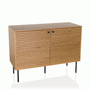Buffet LINNO S 100 x 40 x 74 cm 2 portes chêne hjh LIVING - marron multi-matériau 926005