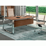 Bureau de direction Turing Nex pieds cadre chromés et plateau en mélaminé Bureau de direction Turing Nex pieds cadre chromés et plateau en mélaminé