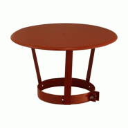 Chapeau pare-pluie finition brique / poujoulat - ø150