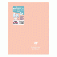 Clairefontaine Lot de 10 Cahier Kover Book Blush 24x32, 96p./48 feuilles 90 g/m² piquées, couv. Corail/bleu givré, Séyès - 3037929814798