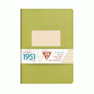 Clairefontaine Lot de 10 Carnet 1951 A5, 96p./48 feuilles 90 g/m² piquées, coloris vert, ligné 8mm - 3329681955360