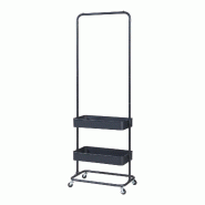 Helloshop26 - Portant à vêtements portemanteau porte-vêtements penderie dressing ouvert 175 x 58 x 36 cm noir 03_0010290 - 3000225149093
