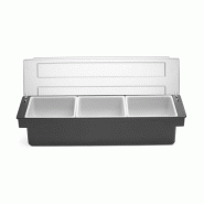 HENDI - Boîte à ingrédients - 3 bacs - 16x49xH12 cm - 0615402494960