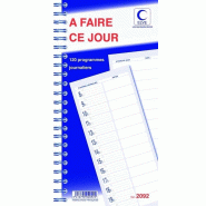 Lot de 5 Bloc spiralé A faire ce jour- 120 programmes - 297 x 140 - 120 feuillets - 3416790020925