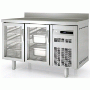 Meuble Gastro 700 GN 1/1 positif 1345mm 2 portes vitrées sans évier Coreco