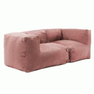 Oviala Business Salon de jardin modulable avec 2 fauteuils d'angle terracotta - marron polyester 114387