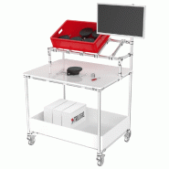 Poste de montage sur roulettes & bac stockage