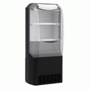 Réfrigérateur noir positif professionnelle avec vitrine ouverte 274l - P7464.0305