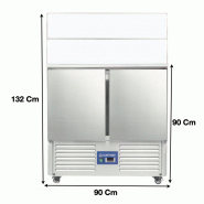 Saladette réfrigérée 2 portes vitré - S900VG