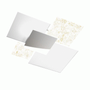 Top light Plafonnier moderne 1088/90-FO Verre Blanc et Feuille d'Or 4xE27 - jaune 8057094703029