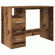 VidaXL Bureau vieux bois 102x50x76 cm bois d'ingénierie Modèle Milan Confort - 855852