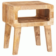 VidaXL Table d'appoint Marron 40 x 32 x 46 cm Bois de mangue massif Modèle Soleil Orion Prime Plus - 4104551