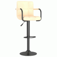 VidaXL Tabouret de bar Crème Velours Modèle Aero Panorama Terrasse - 334647