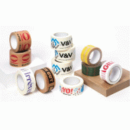 Adhésif personnalisable PVC solvant transparent x 360  impres.2 couleurs 50x66m