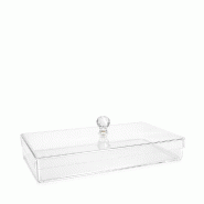 Aulica Boîte rectangulaire en acrylique avec couvercle 33x23x5cm - transparent 277101