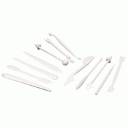 Boîte 12 Ebauchoirs Doubles pour Pâte d'Amande - Matfer - blanc 8029859028289