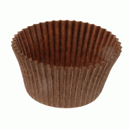 Caissette plissée brune papier n°1201F70 Ø11x7x2 cm - par 1000