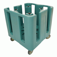 Chariot à vaisselle réglable compact bleu ardoise | Cambro - FU683
