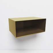 Coffre en tôle - L596xP400xH255mm - or bronze