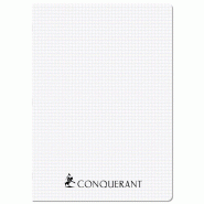 CONQUERANT Lot de 5 Cahier Sept PP piqué 17x22, 192p./96 feuilles 70g/m², quadrillé 5x5, incolore - 3020120282176