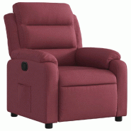 Fauteuil inclinable Rouge bordeaux Tissu Modèle Kalmoris - 373465