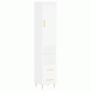 Helloshop26 - Buffet bahut commode armoire meuble de rangement organisateur cuisine salle de séjour salon haut 34,5 x 34 x 180 cm 02_0032329 - 300021 Helloshop26 - Buffet bahut commode armoire meuble de rangement organisateur cuisine salle de séjour salon haut 34,5 x 34 x 180 cm 02_0032329 - 300021