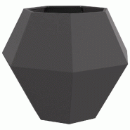 Helloshop26 - Jardinière rectangulaire extérieure design moderne 100 x 100 x 80 cm en acier noir 02_0053090 - noir acier 3000237753479
