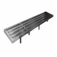 ITALCONCEPT L2G Etagere Murale Inox Tubulaire Consoles Fixes, 20 x 2000 x 400mm - 3616350015624