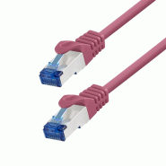 LogiLink Professional Câble patch, Cat. 6A, S/FTP, 0,5 m, rose - rose 4052792020816