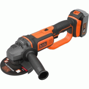 Meuleuse d'angle sans fil BCG720N-XJ 18V boîtier plastique orange et noir 125 mm BLACK+DECKER - orange BLA5035048682616
